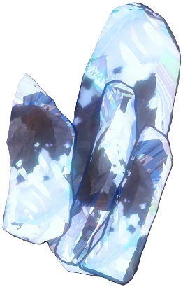 A pale, faceted Moon Opal crystal cluster